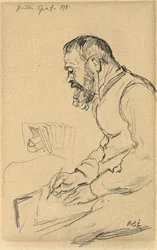 Ferdinand Hodler zeichnend Genf 1911